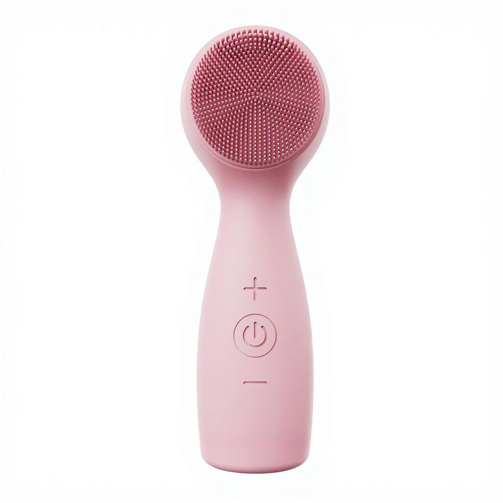 Electric Facial Cleansing Beauty Instrument 7 Modes Ultrasonic Vibration Hot Compress Colored Light Silicone Face Brush Cleaning