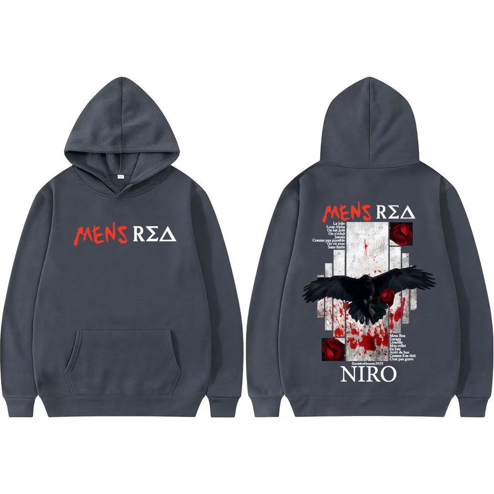 Rapper Niro MENS REA Album Grafik Hoodies Männer Frauen Mode Hip Hop Übergroße Pullover Hohe Qualität Lässiger Komfort Sweatshirts