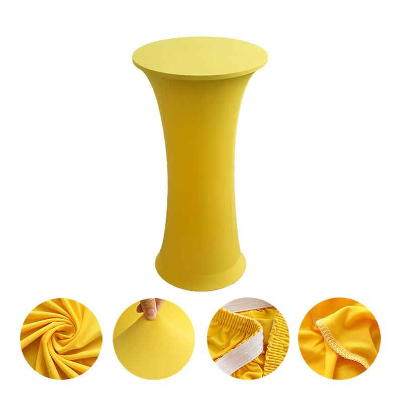 Premium Spandex Round Table Cover Elastic Skirt for Hotel Wedding Banquet Decor