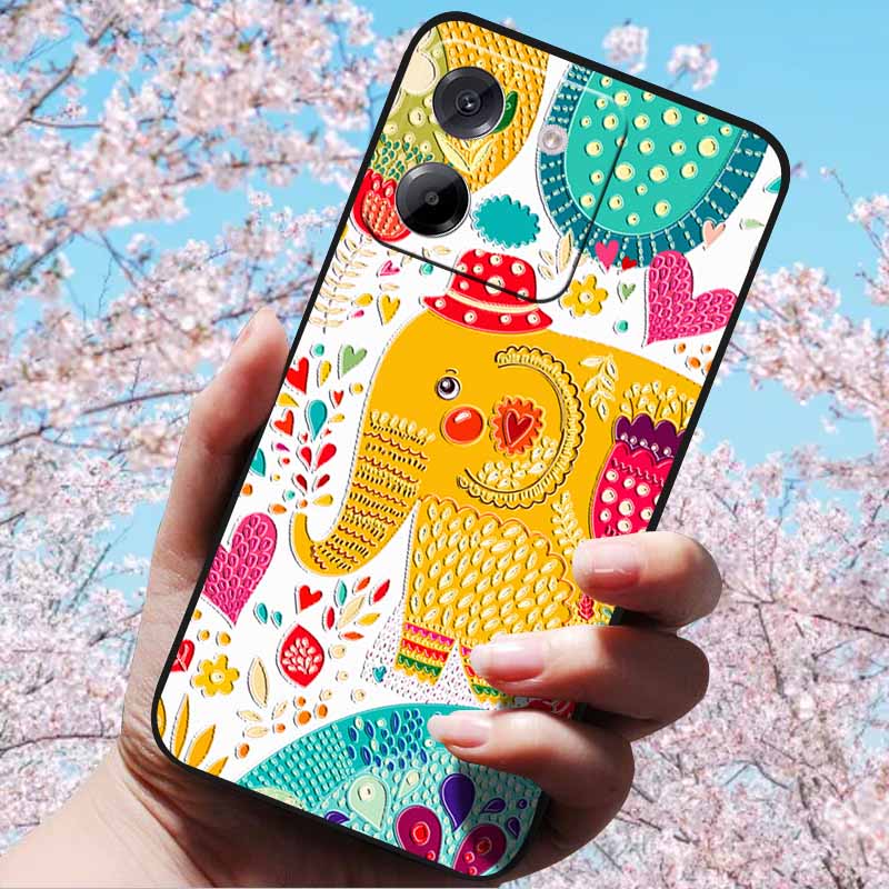 For Xiaomi Poco M7 Pro 5G Case 3D Relief Flower Emboss Soft Silicone various Flower For Poco M7 Pro 5G 3D CuteCartoon Cover Case
