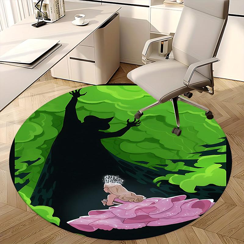 Fairy Tale Princess,Forest Monster Shadow Chair mat Round Rug Office carpet, Non slip, Suitable for Living Rooms, Bedrooms,Decor1205927a