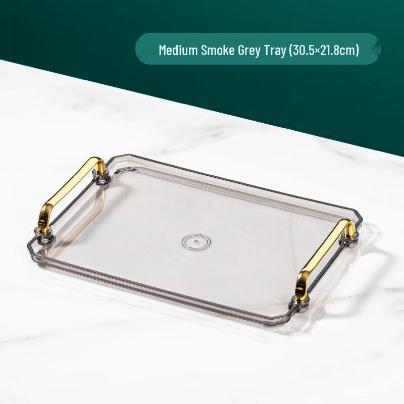 Rectangular Plastic Serving Tray with Handles, Japanese Style