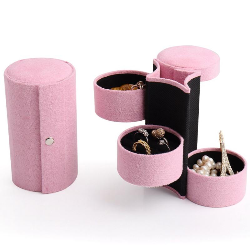 Portable Jewelry Display Box Organizer With High Quality Velvet For Travel Enthusiasts