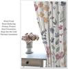 Floral Curta,Farmhouse Colorful Watercolor Wildflower Spring Flower Plant Botanical Pattern Decor Print Window Drapes For