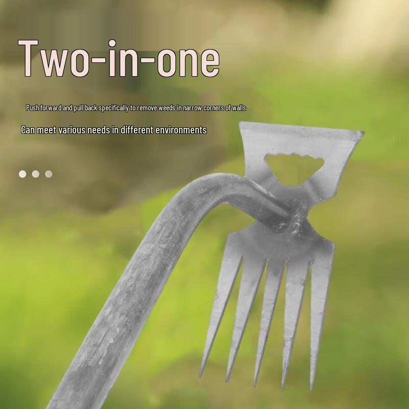 Galvanized Dual-Use Weeding Shovel & Rake