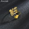 Atoztide Customized Fashion Stainless Steel 1-3 Names Ring Personalized Letter Gold Color Rings Nameplate For Women Jewelry Gift