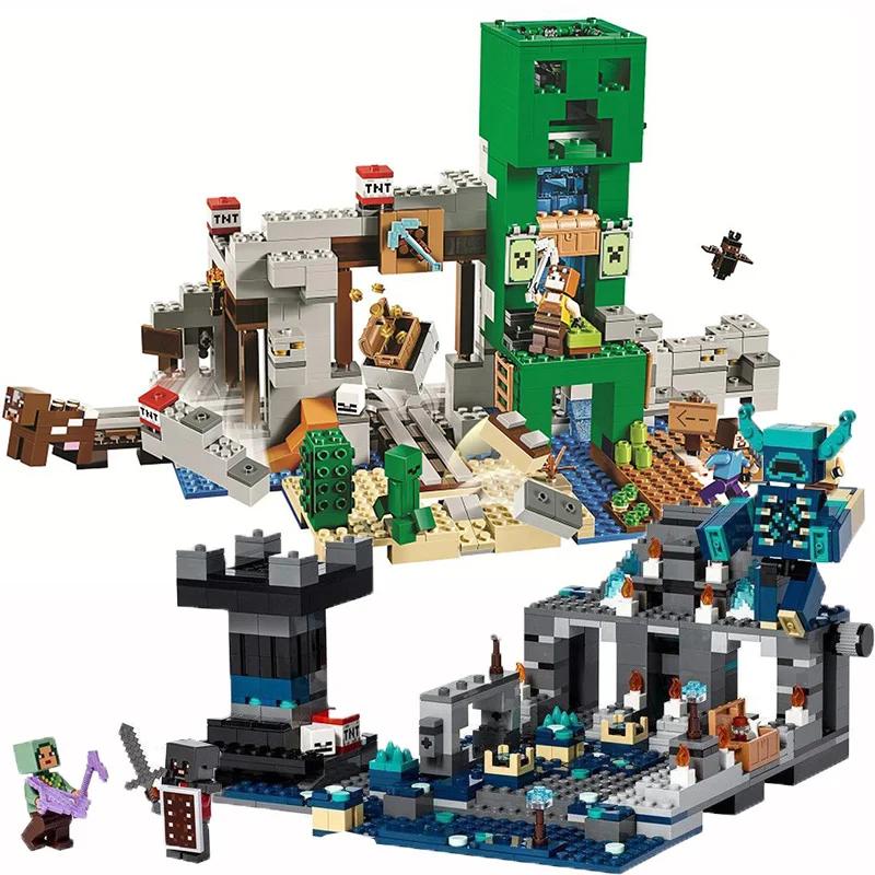 My Worlds Cross Whistle The Sword Outpost Compatible 21246 Dark World Building Brick Model Building Toy Kids Birthday Gift Toys