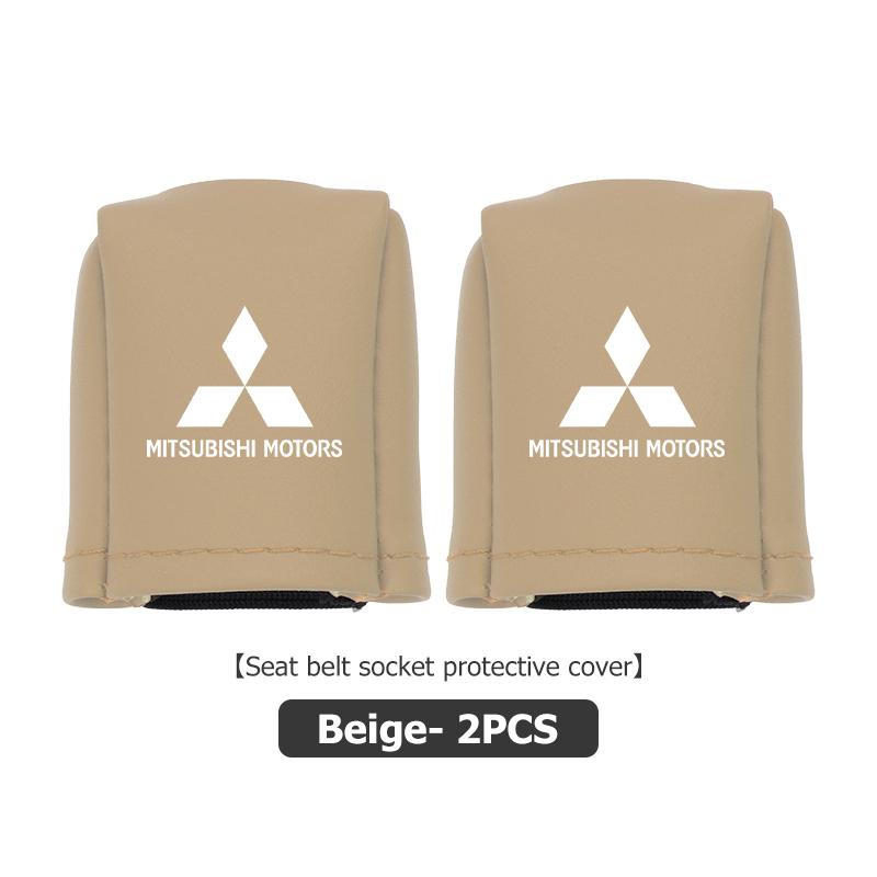 Car Seat Belt Buckle Protective Cover Safety Belt Plug Clip Case For Mitsubishi Outlander Pajero Sport Lancer EX ASX L200