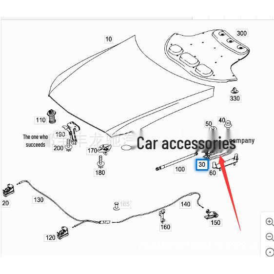 Mercedes-Benz CLS W218 Front Hood Hinges (2048800728, 2048800828)