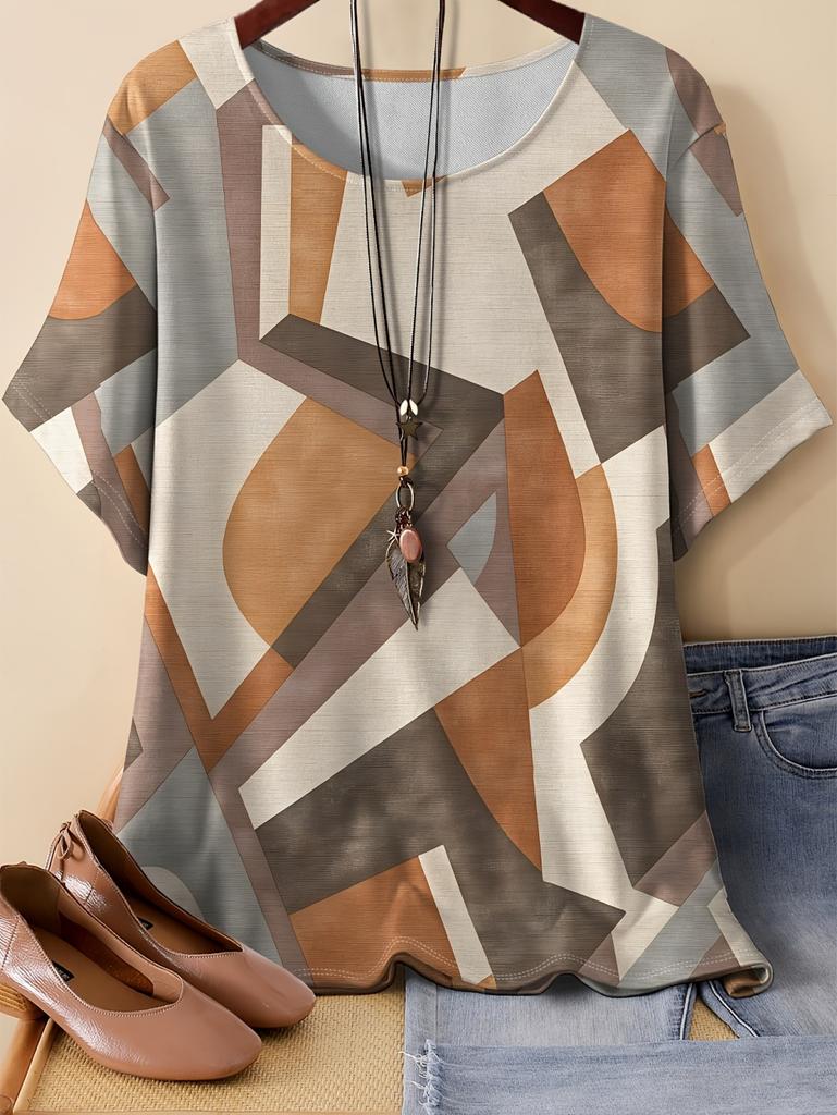 Vintage Women's Casual Loose T-Shirts Printed T-Shirt Fashion Tops Short Sleeves Tees O-Neck Oversized T-Shirt Female Clothing