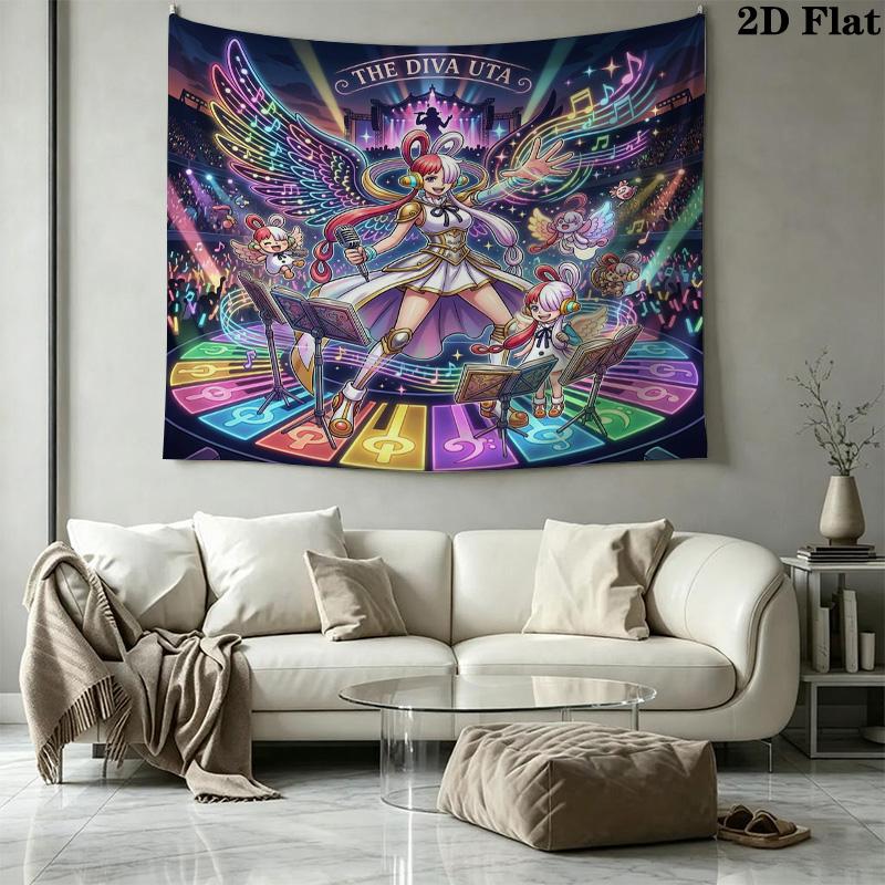 One Piece Poster Wall Tapestry Aesthetic Wall Hanging Printed Fabric Blanket Decorative Tapestries For Bedroom Living Room Home Decor