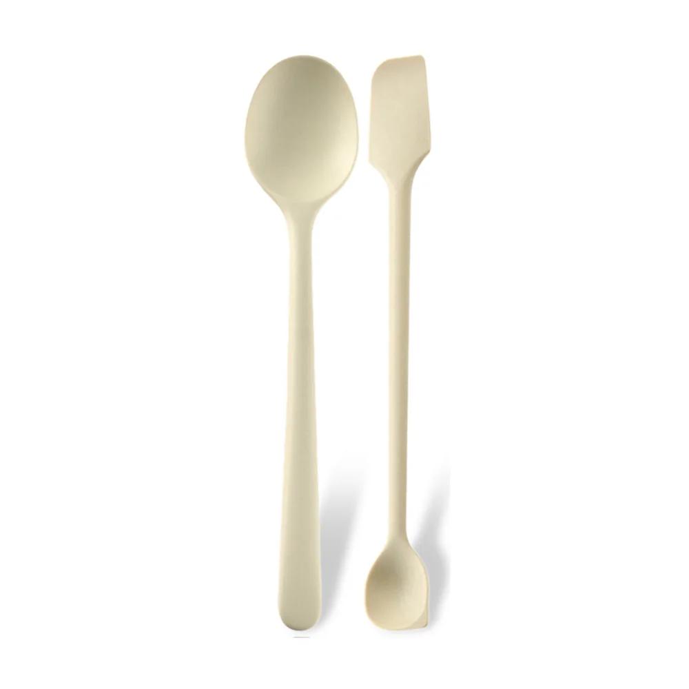 2/8Pcs Silicone Spoon Small Spoon Jam Spoon Heat Resistant Easy To Clean Non-stick Rice Spoons Tableware Utensil Kitchen Tools