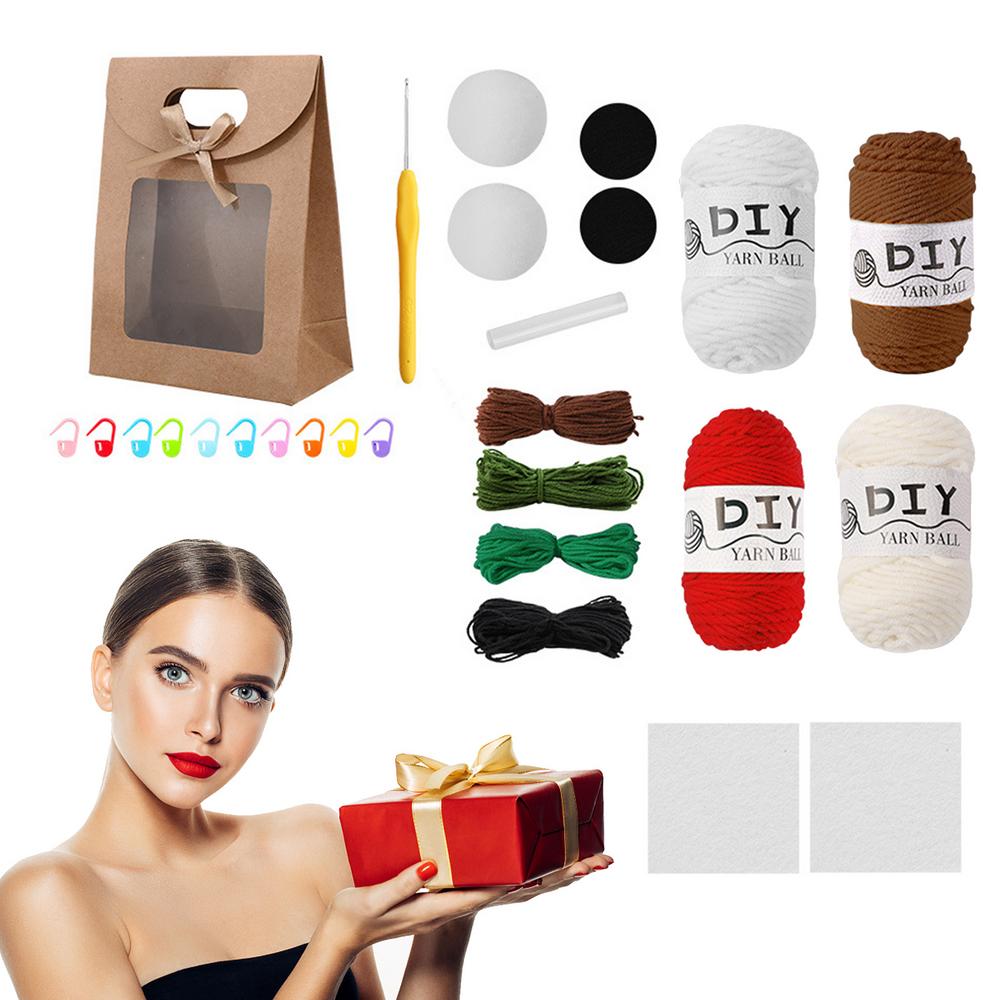 Набор для вязания крючком цветных подстаканников Набор для вязания крючком цветных подстаканников Полный набор мультяшных подстаканников для напитков Рукоделие для начинающих