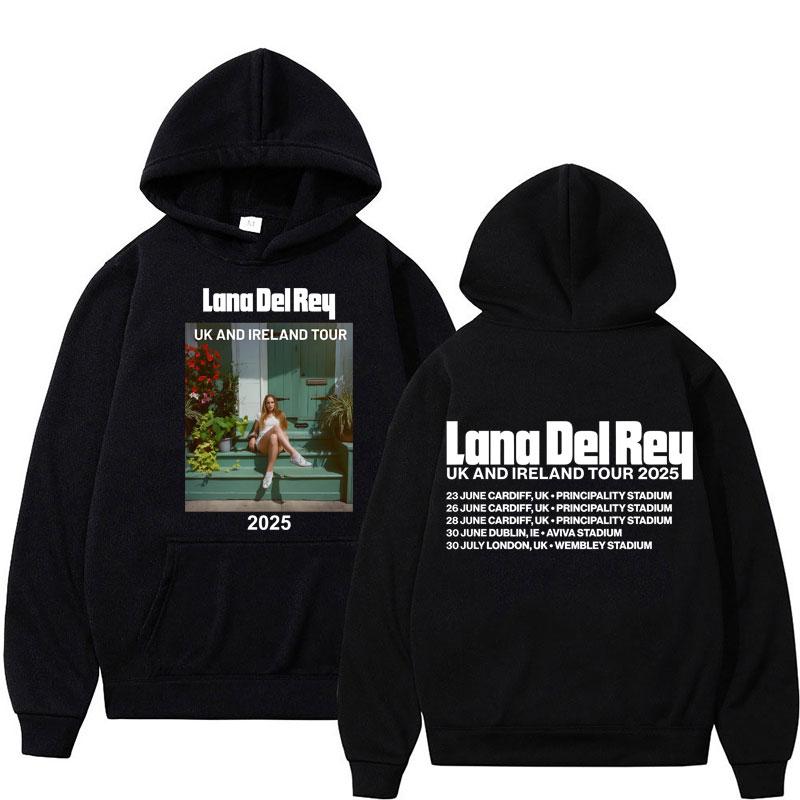 Lana Del Rey UK and Ireland Tour Hoodies Men Women Fashion Hip Hop Long Sleeve Oversized Fleece Tracksuit Gifts S
