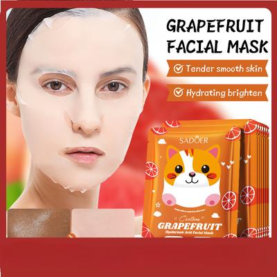 Grapefruit Hyaluronic Acid Moisturising Cartoon Mask Delicate Moisture Mask