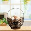 Chicken Coop Egg Basket Metal Fruit Storage Decorative Creative Ornament Organizer Suitable for
