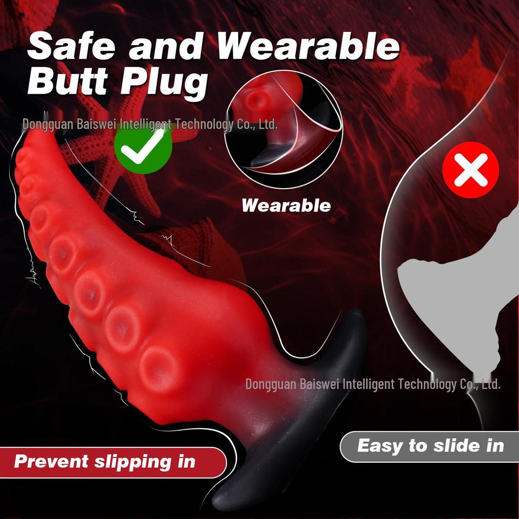 Alien Octopus Tentacle Anal Plug for Women - Outdoor Wearable Dildo Toy