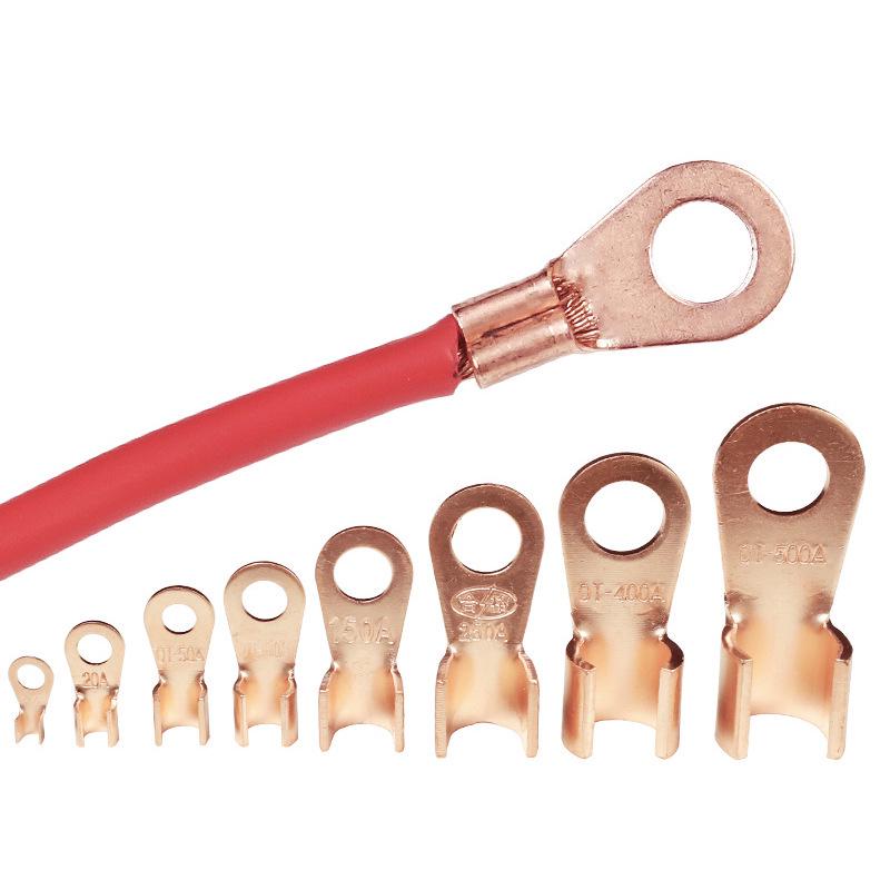 New OT-70/80 Copper Open-end Lug Terminal 3-100A Boxed Wire Crimp Fittings