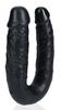 Double Dildo U Shape 12 X 3cm Black - Real Rock - Double Dildos