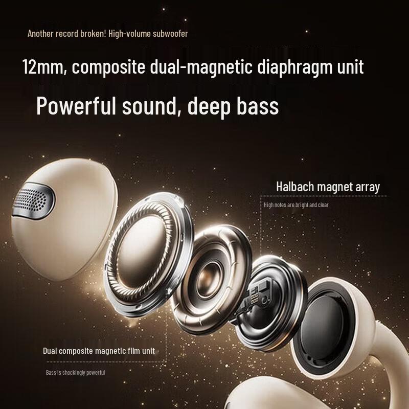 SANAG Z60S Clip-On Open-Ear Bone Conduction Bluetooth Earphones