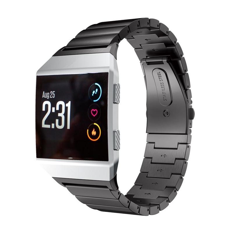 

Ремінець для годинника з нержавіючої сталі на заміну для Fitbit Ionic Black