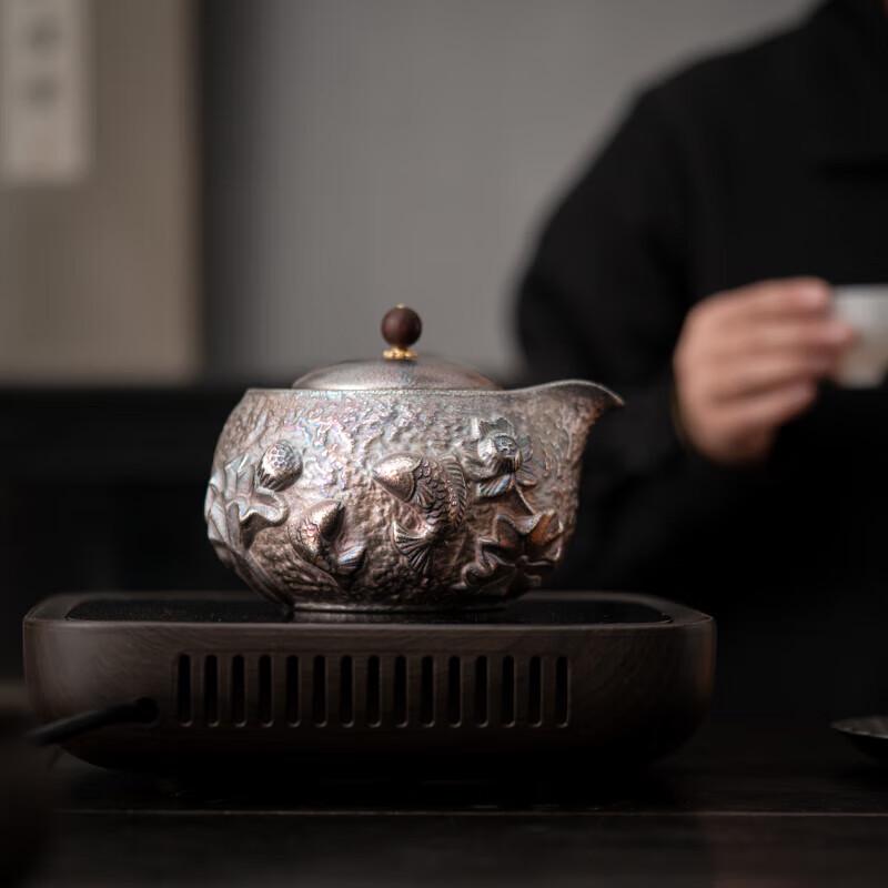 Sushih Ceramic Gilt Silver Teapot by Master Zheng Wenqiang