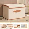 Clothes Storage Box with Lid Household Wardrobe Organizer for Underwear Blankets & Garments Fabric Storage Basket Storage Box