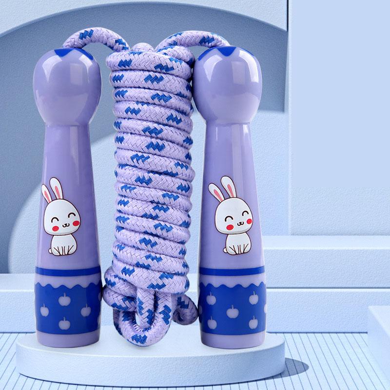 New Children Adjustable Cotton Jump Ropes Sport Fitness Lovely Cartoon Skipping Handle Fillet Design Outdoor Sports Exercise Toy