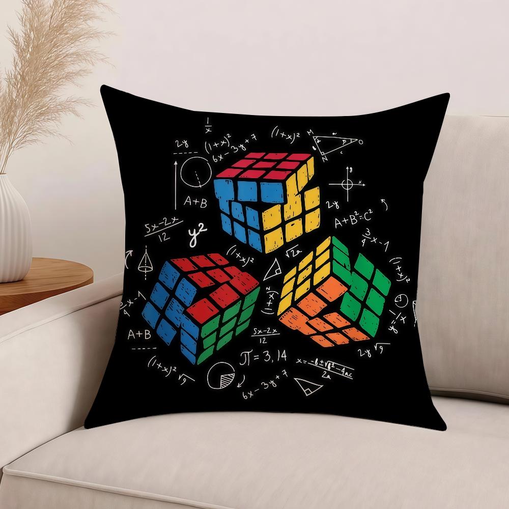 Fashion R-Rubik's C-Cube Pillow Case Office Cushions Suitable For Sofa Car Bedroom Decorative Cushion Cover