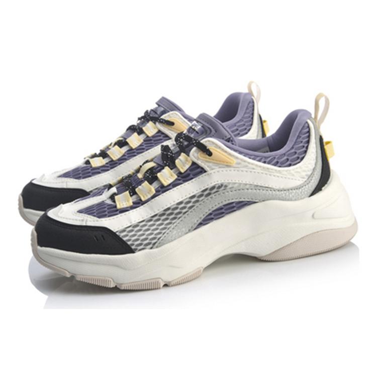 Li Ning Aurora WindWalker Slip Resistant, Abrasion Resistant, Balanced, Breathable Low top Chunky Sneakers Women's AGCQ064-1