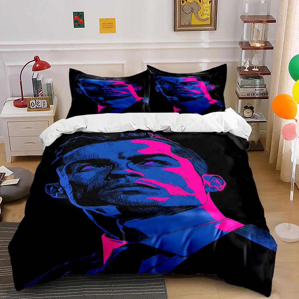 Portrait with blue highlights. Bedding sets Duvet cover sets Duvet covers Pillowcases(1* Duvet Cover 2* Pillowcases without duvet insert)