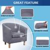 Split Style Velvet Tub Chair Covers with Cushion Cover Removable High Stretch Club Chair Slipcover for  Furniture Protector