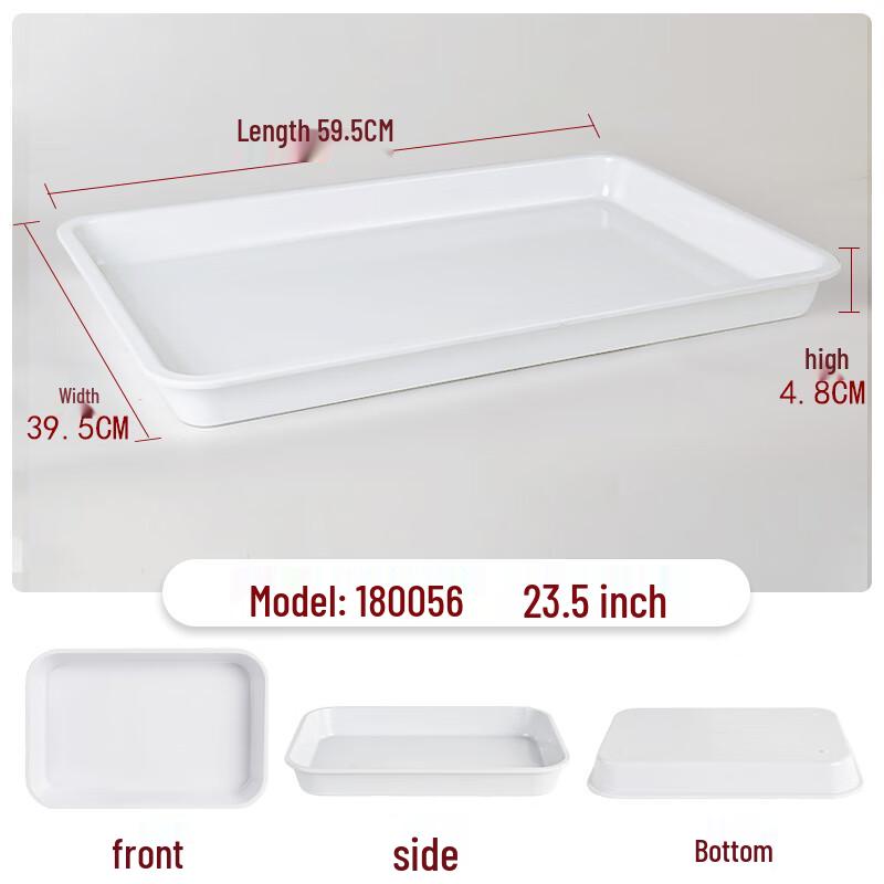 White Rectangular Melamine Cooked Food Display Tray