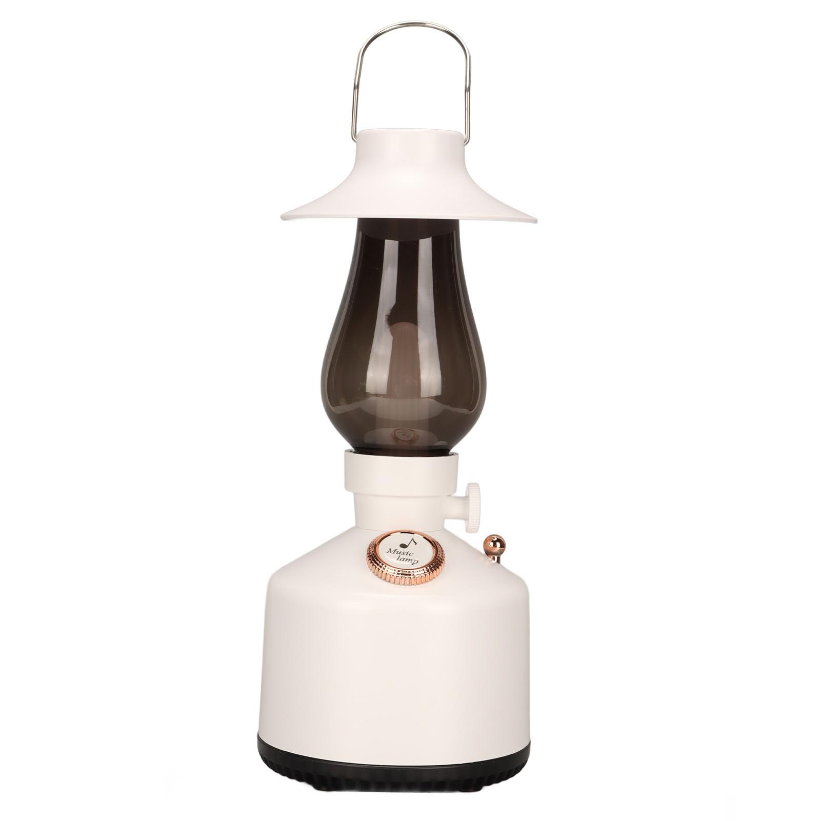 

Винтажный ночник-динамик IPX4 водонепроницаемый ручной 360-градусный объемный звук ретро-ночник белый