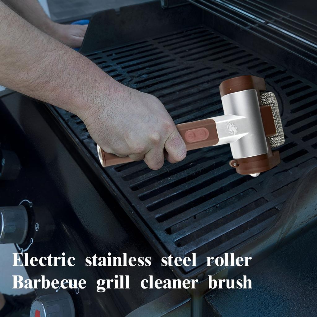 Elektrische Edelstahl-Rollgrill-Reinigungsbürste, Haushaltsreinigungswerkzeuge