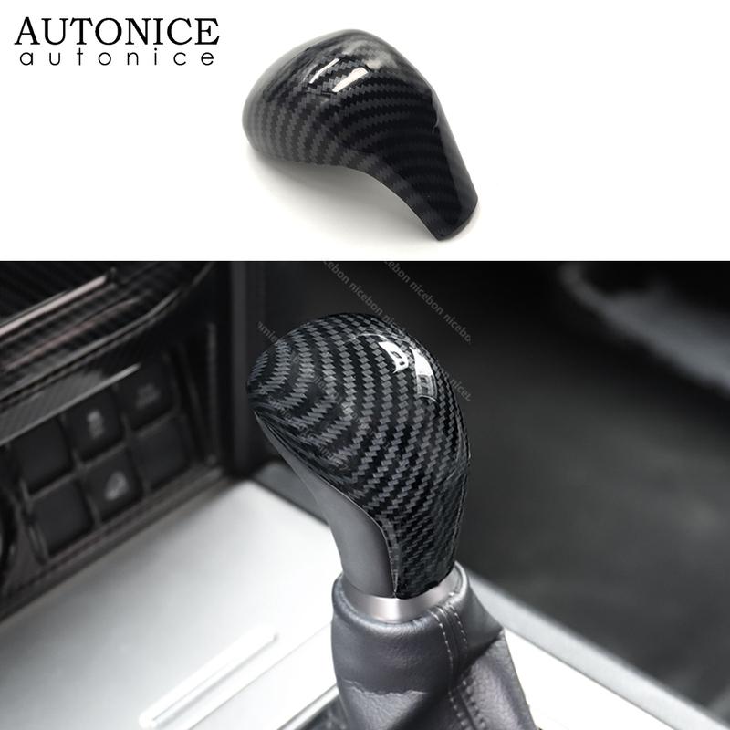 

Fit for Toyota Hilux Revo Rocco Fortuner 2015 2016 2017 2018 Carbon Fiber Color Gear Shift Knob Cover Trim