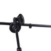 Microphone Tripod Stand Mic Tripod Holder with 2 Mic Clips for Live Stream Singing Stage