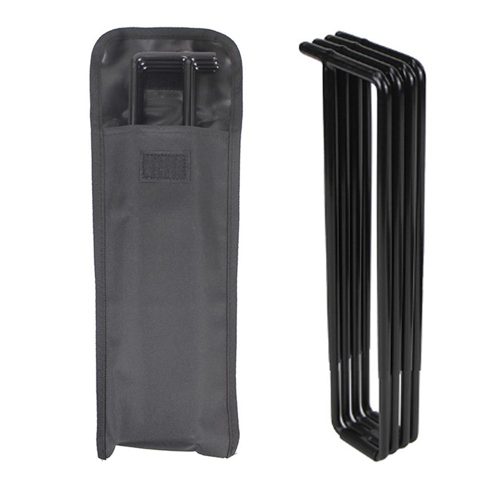 Multifunctional Camping Foldable Portable Storage Bin Ice Bucket Holder Heavy Duty Trash Bag Bracket for BBQ Outdoor Cooking