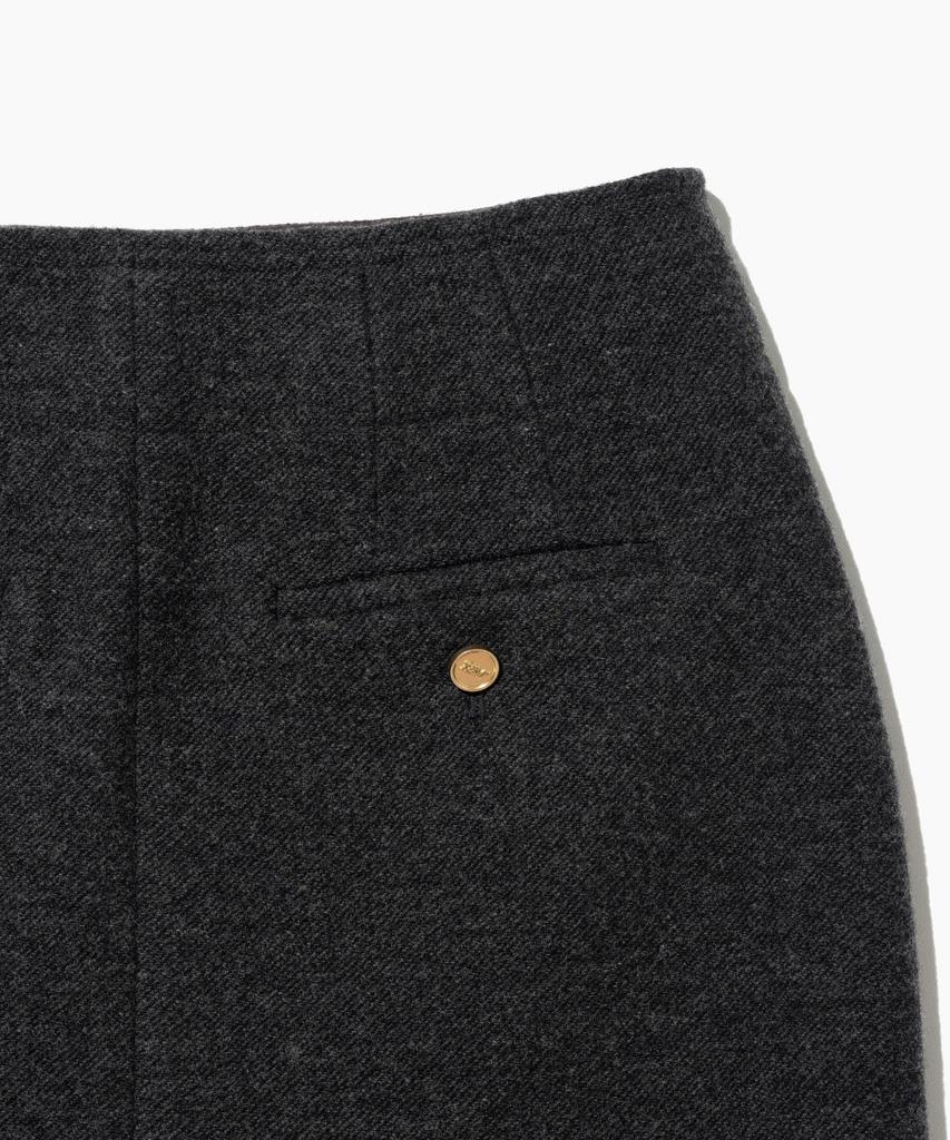 Tudument Wool Tweed Mini Skirt Charcoal