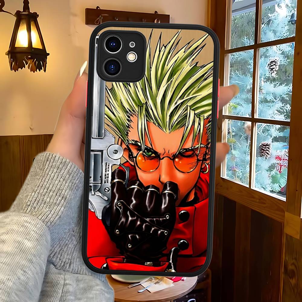 Classic Anime T-TrigunS Matte Translucent Phone Case For Iphone 16 ProMax 15 14 13 12 11 X XS PRO Plus