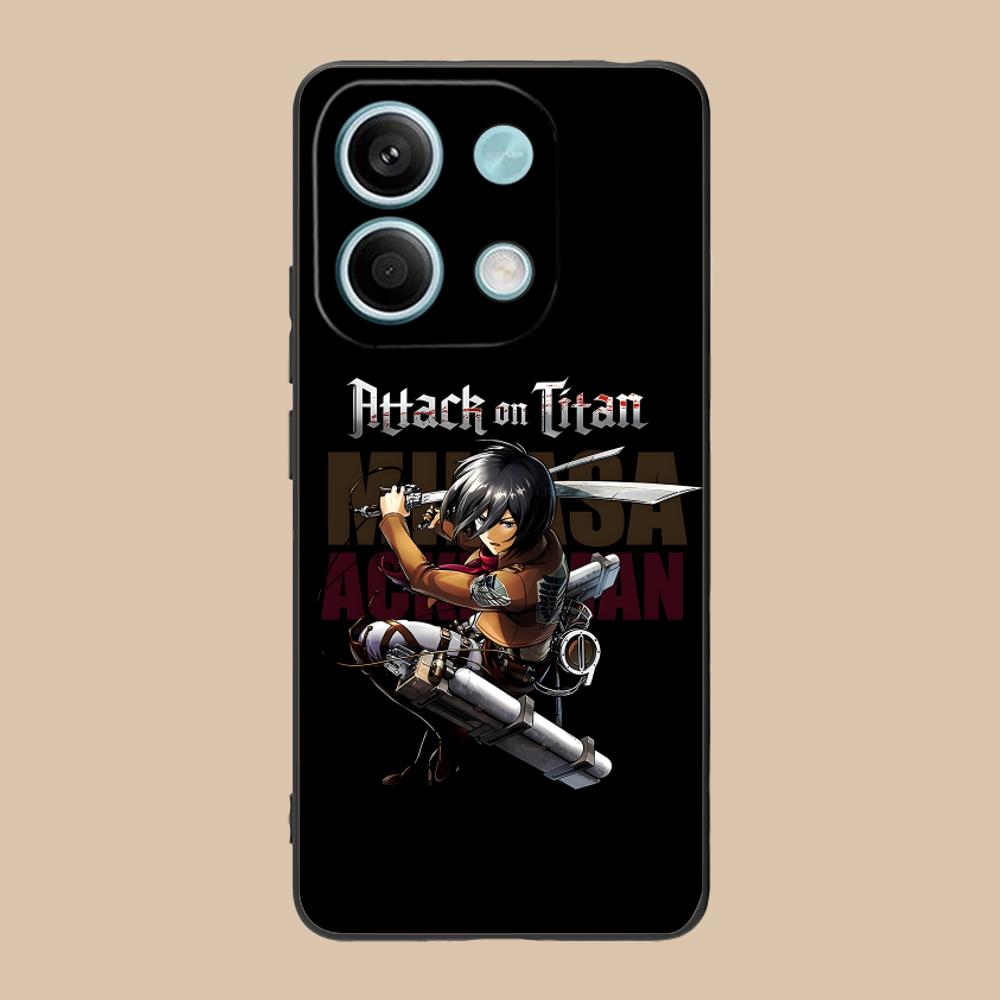 AOT Mikasa Mobile Phone Case for POCO M7 M6 M5 M4 M3 X7 X6 X5 X4 X3 Pro GT 5G Colour Printing Protective Cover Smartphone Luxury