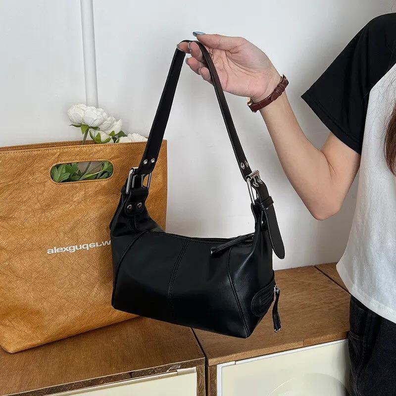 Style Shoulder Bag Shoulder Purse For Girls Street Wear For Women Trendy Motorcycle Handbag Minimalist