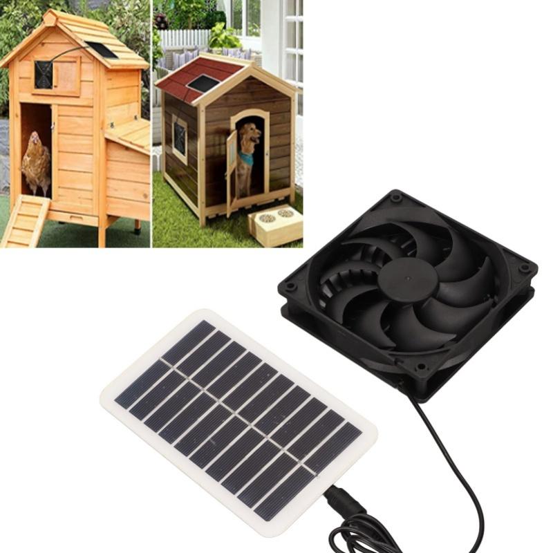 Solar Fan Solar Power Panel Exhaust Fan 15W Energy Saving Odor Removal Portable Solar Powered Air Extractor For Pet Houses RVs