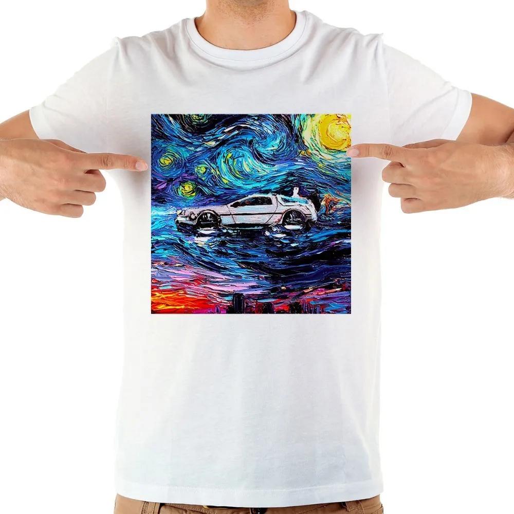 Vincent Van Gogh Never Saw The Future Starry Night Funny Artistic T Shirt,Short Sleeve Casual T