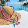 Sea Series Bohemian Resin Beaded Necklace Ornaments Beach Beaded Necklace  Vacation
