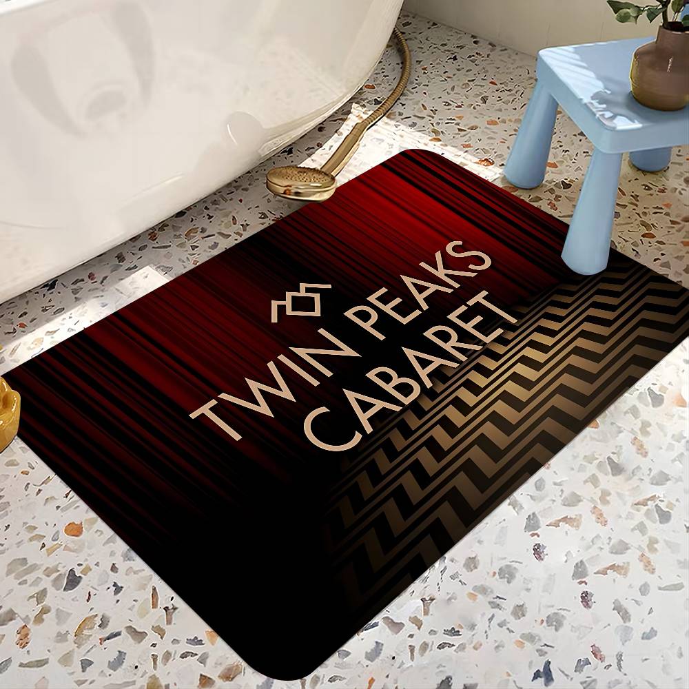 Thriller T-Twin TV P-Picos Alfombrilla de Baño Retro Múltiple Elección Alfombra de Sala de Estar Cocina Alfombrillas Antideslizantes para Mesita de Noche