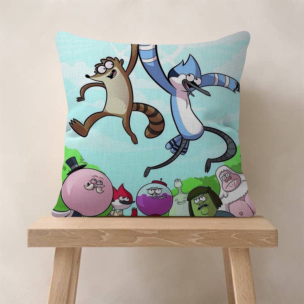 pc Regular Show Pillow Anime Pillow Sofa Bed Head Pillow Cover Cushion Cover Fashion