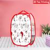 1Pcs Christmas Red Black Plaid Snowman Pop-Up Laundry Hamper Expandable Mesh Hamper Basket for Room Bedroom Bathroom Organization Contemporary Storage