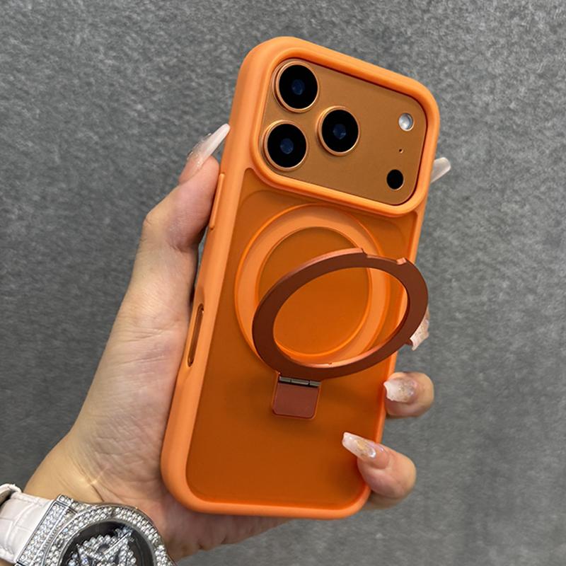 For Magsafe Metal Car Holder Ring Phone Case For 17 Pro Max 17 16 15 Pro 14 13 12 11 Air Magnetic Bumper Back Cases Cover