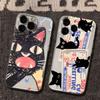 Cute Graffiti Cat Pattern Design Phone Case Suitable for iPhone 17 16 Pro Max 11 12 13 14 15 Pro Max Protective Cover